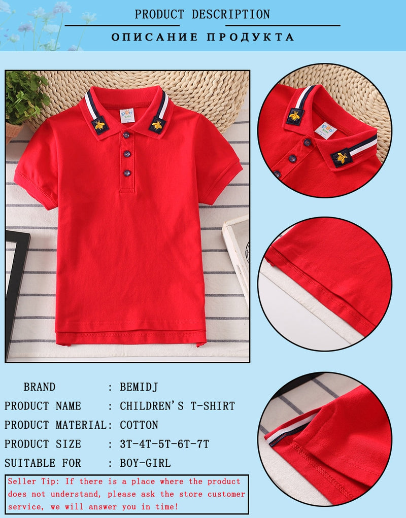 Boys T-shirt summer Fashion children Clothes