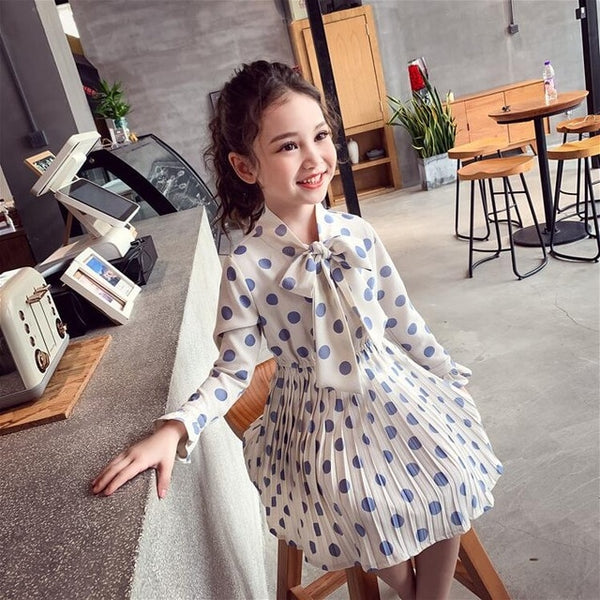 childrens clothing casual blazer+dot dress