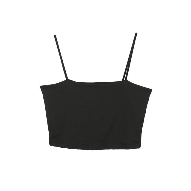 Summer Sexy Female Crop Tops Women Sleeveless Straps Tank Top