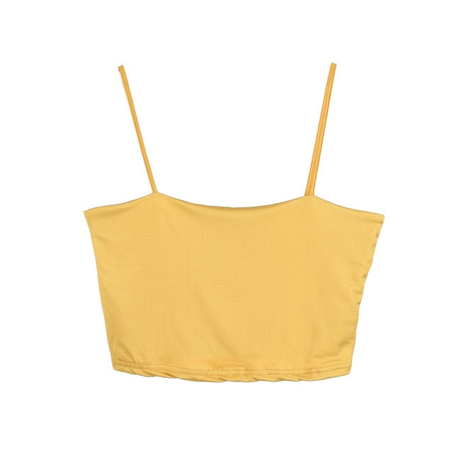 Summer Sexy Female Crop Tops Women Sleeveless Straps Tank Top