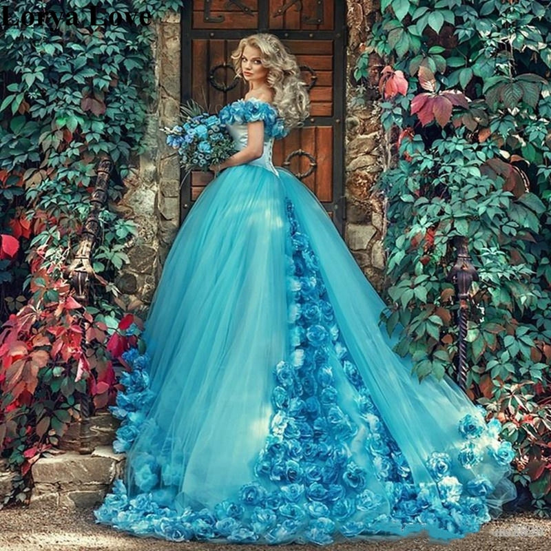 Light Blue Off Shoulder Quinceanera Dresses