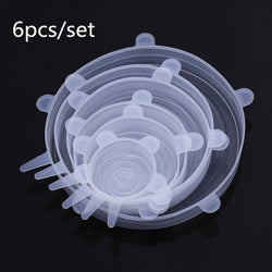 Kitchen Gadgets Reusable Silicon Stretch Lids Universal Lid Silicone Food Wrap Bowl Lid