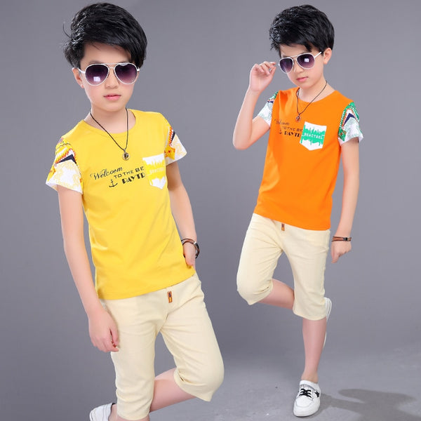 Boy Summer Clothes New Cotton Short Sleeved Childrens Clothing