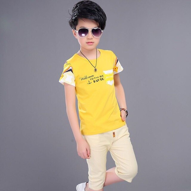 Boy Summer Clothes New Cotton Short Sleeved Childrens Clothing